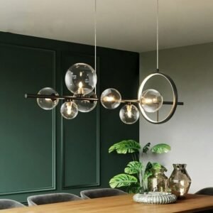 Modern Led Long Pendant Lamps Glass Ball For Table Dining Room Kitchen Chandelier Home Decor Lighting Suspension Design Lusters 1