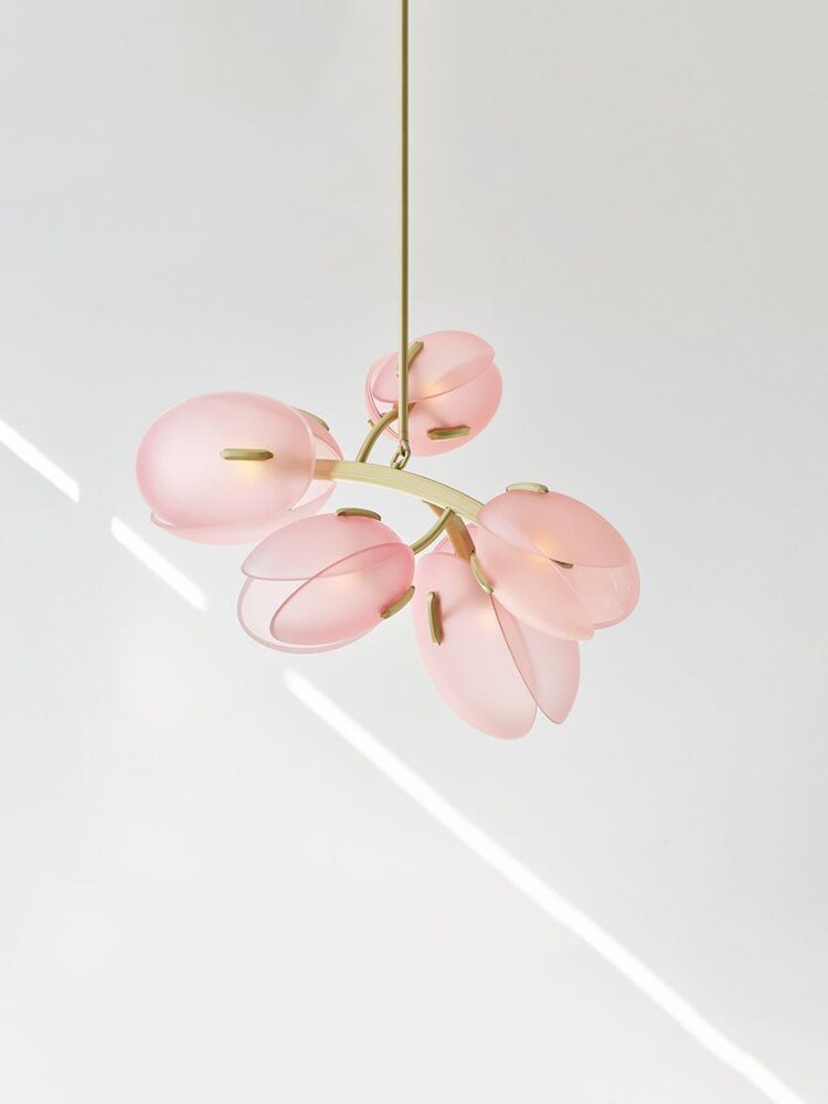 Living room dining room flower bud chandelier, designer minimalist chandelier, bar and cream lamp 2