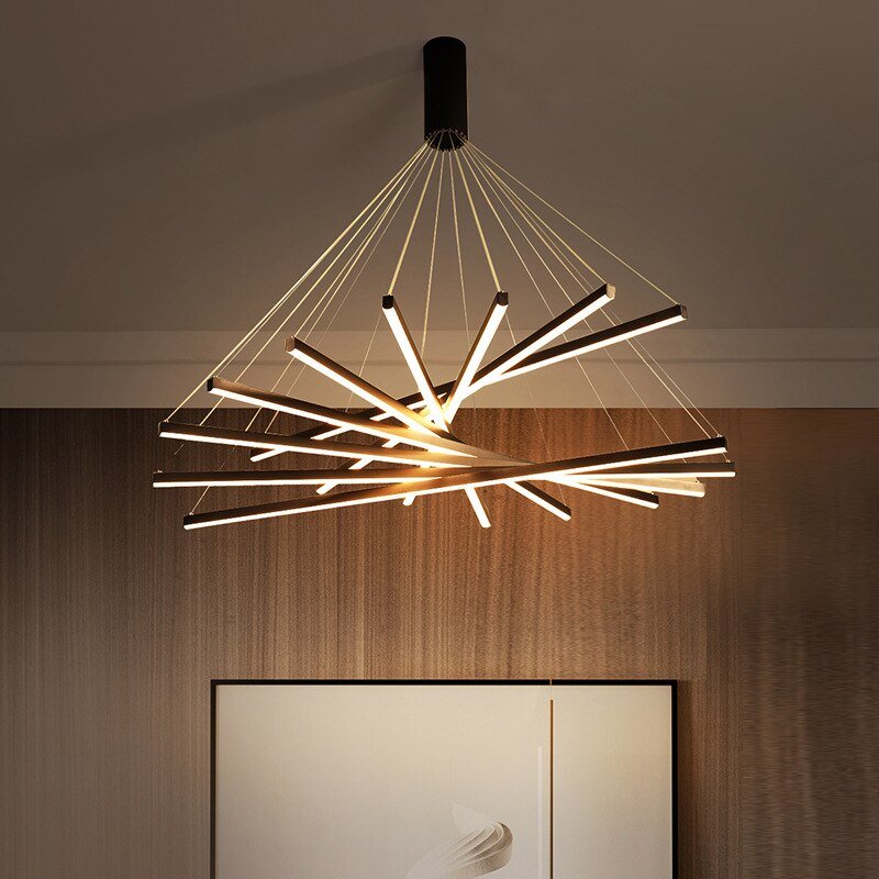 New LED Chandelier For Living Room Lamp Headlight Modern Simple Atmosphere Household Lamps Bedroom Lamp Chandelier 2