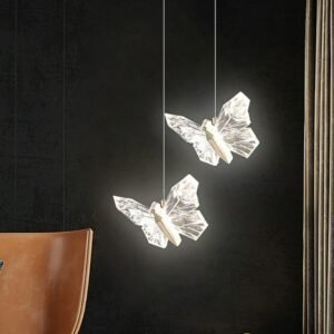 Nordic Butterfly Designer Pendant Light Led Indoor Lighting Appliance for Kitchen Living Bedroom Dining Aesthetic Room Decorator 1