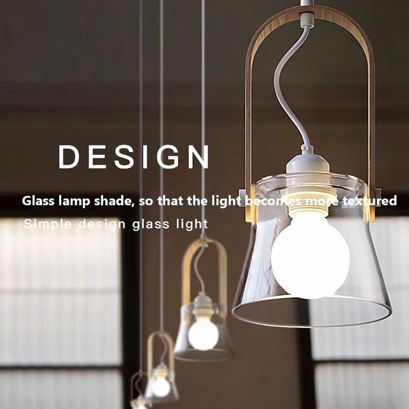 Nordic Glass Pendant Lights Kitchen Dining Room Bedside Hanging Lamps For Ceiling High-quality iron Modern Suspension Chandelier 5