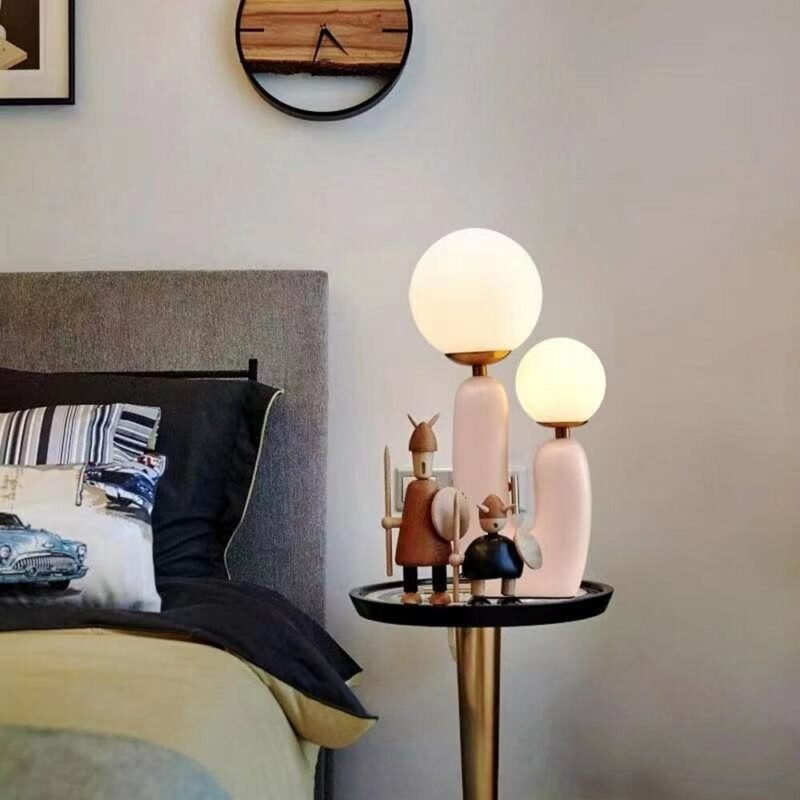 Oo Table Lamps Resin table lamp glass Art Living Room Bedroom Bedside Designer Modern Creative Nordic G9 minimalist lamp 4