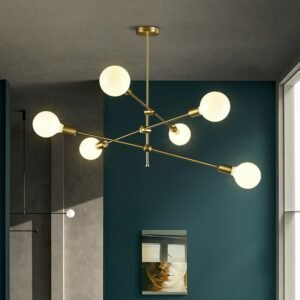 Black Gold Glass Ball Led Ceiling Chandelier For Bedroom Living Dining Room Table Pendant Lamp Lusters Luminaire Lighting 1