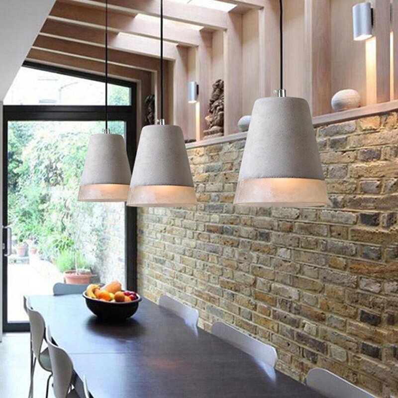 Wabi-sabi Cement Pendant Lights for Living Room Bedroom Kitchen Bar Aesthetic Room Decorator Chandeliers LED Lighting Appliance 2