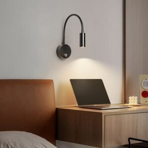 Modern Wall Light Spotlight 5W 350 Degree Rotation Adjustable LED Wall Lamp Hotel Bedside Study Reading Sconce Lamp With Switch 1