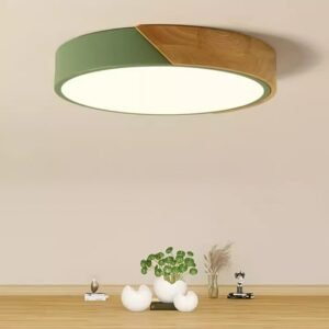 LED Wooden Ceiling Lights Macaron Ceiling Lamps Round Square Rectangular Ceiling Lighting Bedroom Living Room Corridor Fixtures 1