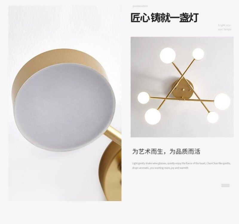 Nordic living room ceiling lamp Light  Round Gold Black White Embedded hanging lamp For children's bedroom home decoration lamps 4