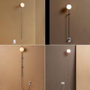 Plug in wall light designer wiring free socket type Nordic minimalist wall light hotel living room bedroom aisle bed side lamp 1