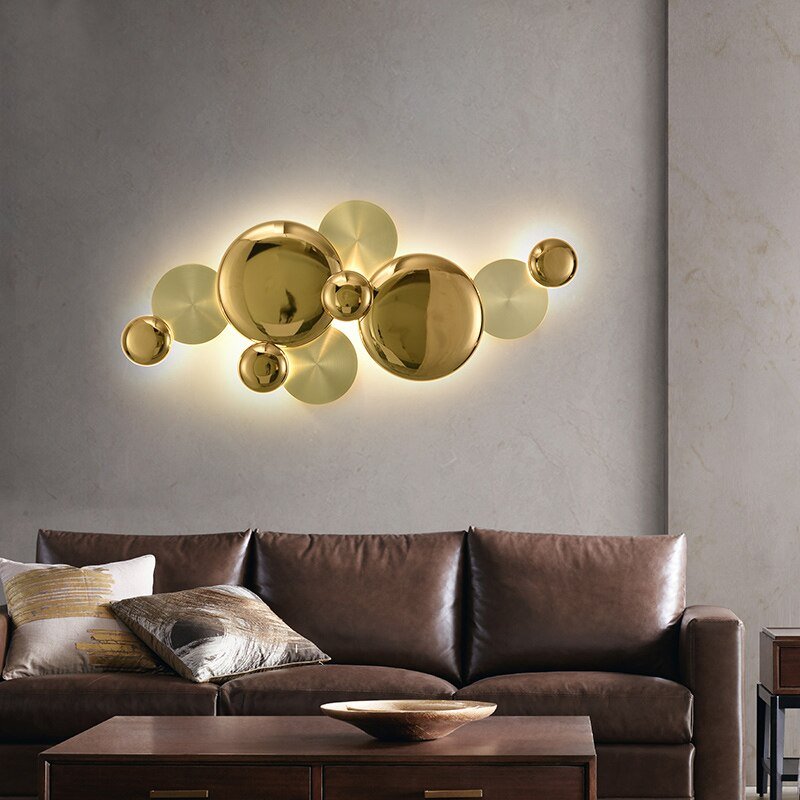 Living room bedroom wall lamp simple modern background wall creative combination decorative wall light 2