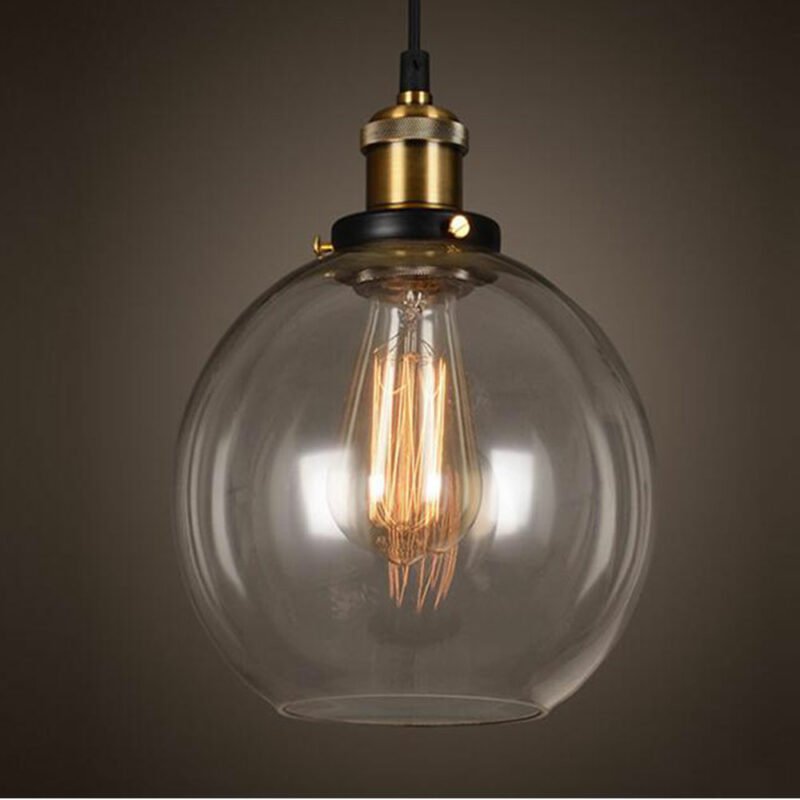 Vintage Pendant Lights American country creative glass Pendant Lamp E27 Edison Light Bulb Dinning room Kitchen Home Simple Lamp 3