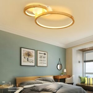 Led Wooden Ceiling Lamp Modern Creative Round Ceiling Lights For Living Room Bedroom Lighting Home Decoration Ceiling Chandelier 1
