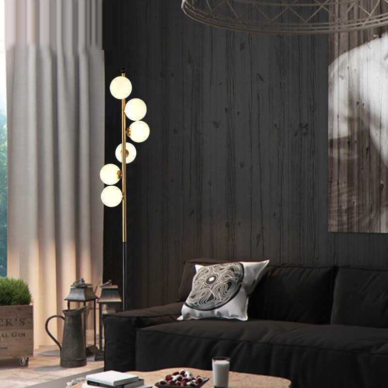 Nordic postmodern bubble glass ball floor light living room bedside floor lamp 2
