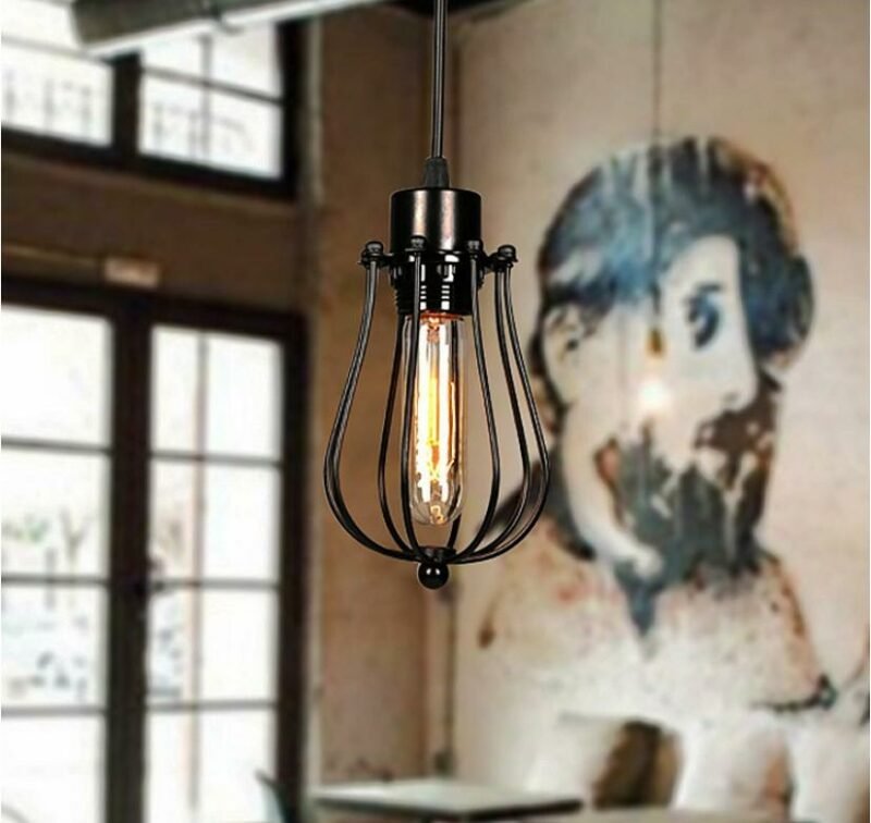 Loft retro industrial Pendant lights  For living Room lamp American country creative  iron Hanging light For Restaurant clothing 6