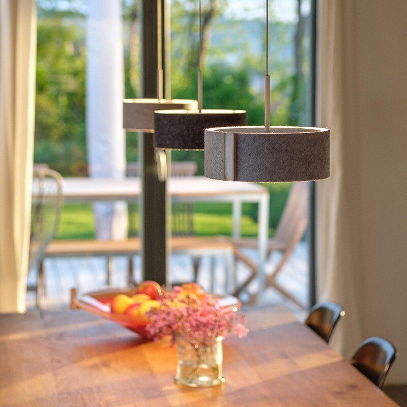 Nordic Designer Fabric LED Pendant Lamp for Kitchen Island Bedside Suspension Aesthetic Room Decor Replica Lighting Appliance 5