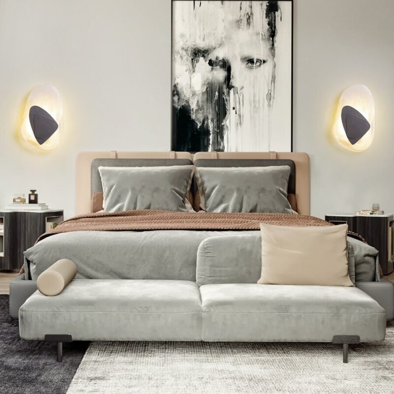 Simple light luxury crystal wall light nordic modern living room background wall bedside wall lamp 2