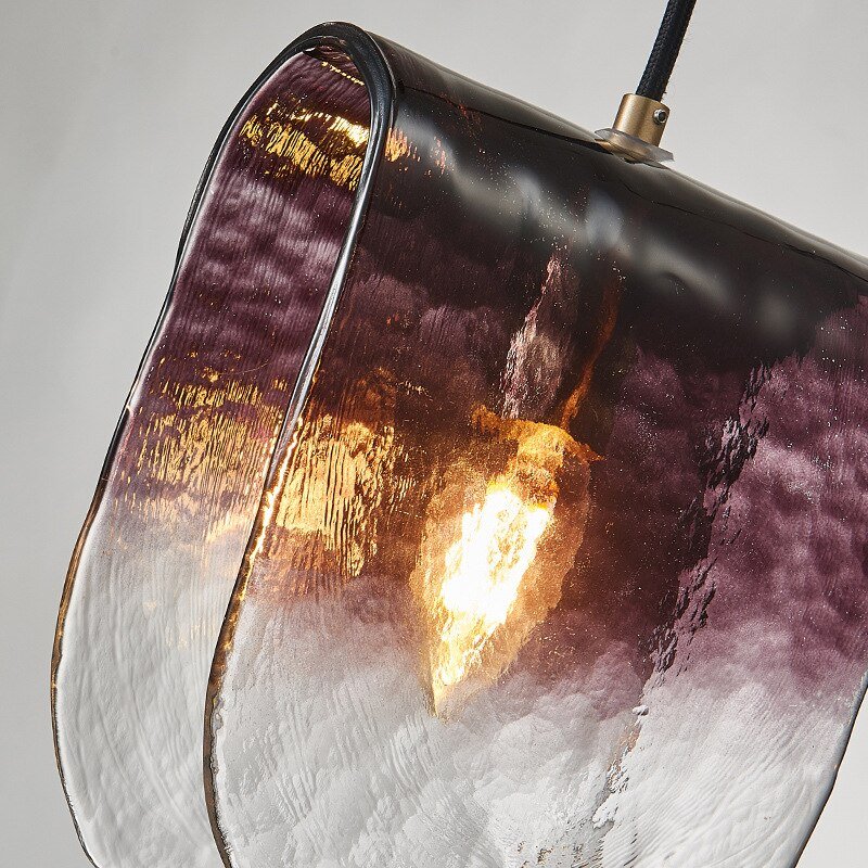 Nordic Modern Glass Pendant Lamps for Coffee Bedside Apartment Denmark Atmosphere Designer Hanging Light Luminaire Suspensions 6
