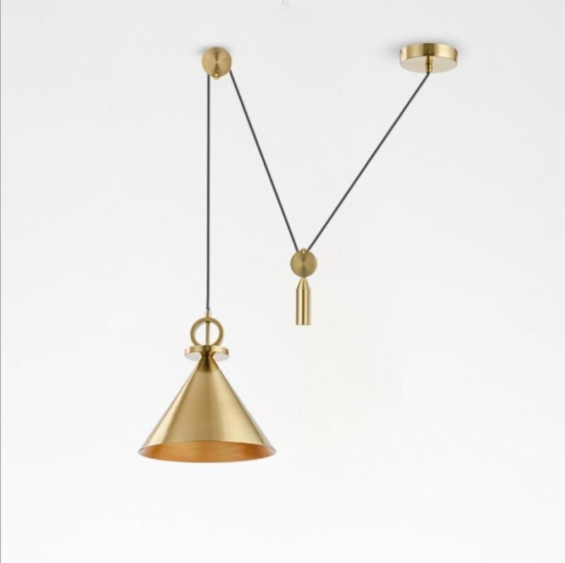Nordic restaurant pulley  Pendant light  golden hanging lamp For bar lifting chandelier modern retractable bedside  Lamp Fixture 5