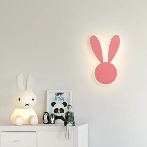 Cartoon Creative LED Wall Lamp Bedroom Cute Shape Modern Minimalist Bedside Wall light Study Aisle Black Pink Lighting Fixture 1