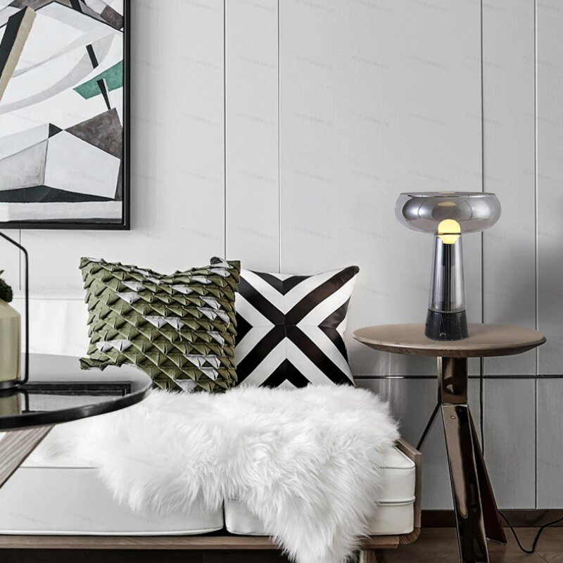 Nordic Led Table Lamp Designer Glass for Living Room Bedroom Desk Decor Light Modern Loft Home Bedside Ins Creative Luminaries 5
