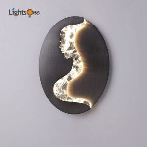Designer living room bedroom lamp creative wall light luxury face modeling lamp aisle background wall lamp 1