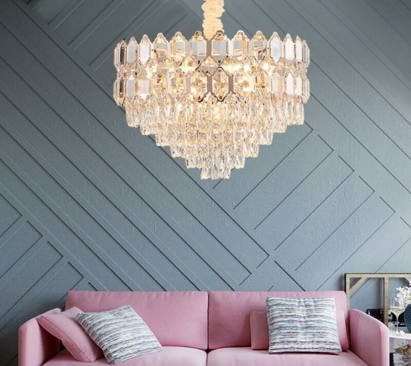 Modern Crystal Pendant lights  For living room  light luxury lustre LED  round creative Hanging lamp For  bedroom Hotel 5