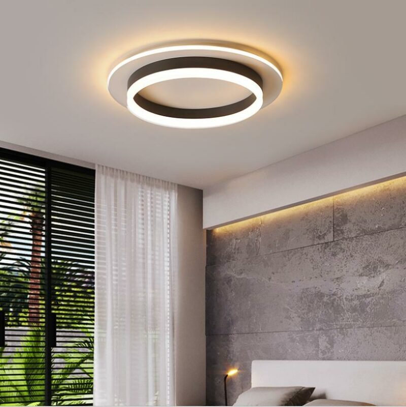 New Led  Ceiling Light  For Living Room lighting  Nordic  Black White  Lamp  For Indoor Aisle Home  light Fixtures 4