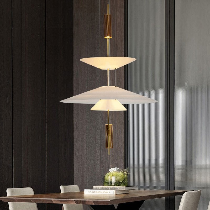 Nordic Fashion LED Chandelier Flying Pendant Lights Saucer Home Decor Denmark Designer Living Room Dining Table Bar Hanging Lamp 1