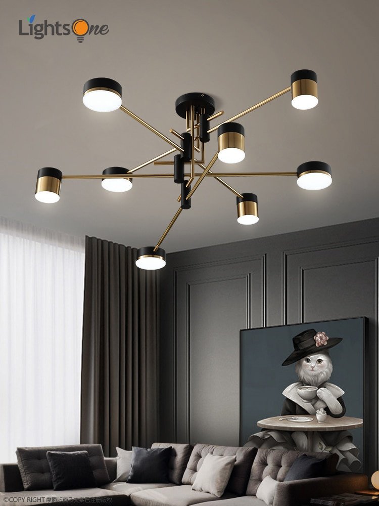 Nordic luxury living room chandelier simple dining room creative bedroom lamps 1
