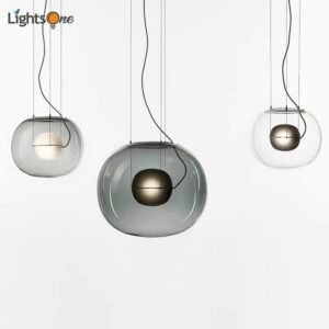 Designer light luxury bar glass pendant lamps post-modern creative restaurant personality art pendant lights 1