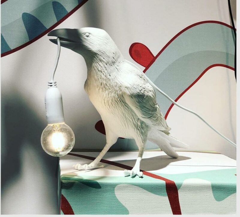 New LED Creative bird  Wall Lamp  Black White  Art animal modeling wall lamp For Bedroom Children's Room Aisle lighting Fixtures 2