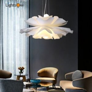 Creative petal lamp dining room pendant lamp simple living room personality lamp designer girl bedroom pendant light 1