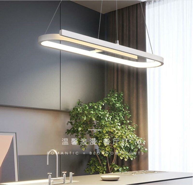 New restaurant Pendant lights Nordic modern minimalist led Lamp industrial bar table long  lamp decorative Light Fixtures 3