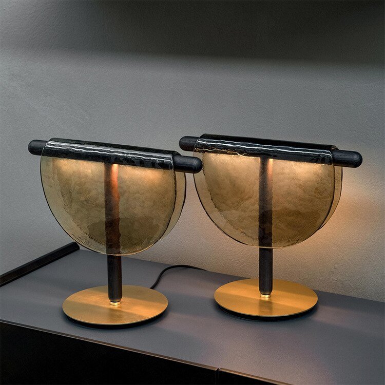 Nordic Post-modern Designer Glass Table Lamp Living Room Bedroom Bedside Study Simple Home Decor Creative Ins Lighting Luminaire 1