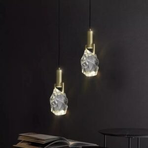 Simple Light Luxury Crystal Pendant Light Bedroom Bedside Lamp Creative Bar Table Pendant Lamp 1