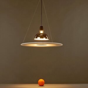 Nordic Fribi pendant light Led UFO Lamp round italian designer lamp for Dinning Room Office lighting Black Chrome Pendant light 1