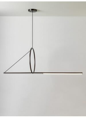 Postmodern minimalist geometric living room dining room pendant lamp creative personality strip pendant lights 1