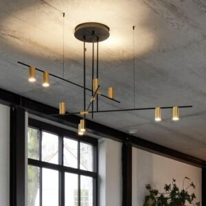 Scandinavian Post-modern wrought iron chandelier LED Creative Designer Tribes Chandelier Dining Room Coffee suspension luminaire 1
