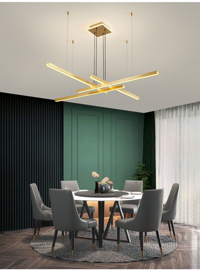Modern Luster Led Minimalist Chandelier Living Room Dining Room Designer Strip Lamp Bedroom Lamp Suitable For Kitchen Luster 3