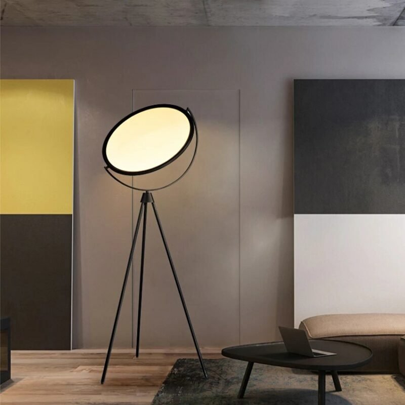 Superloon LED Floor Lamp Italian designer creative simple black/white tripod floor lamp adjustable study LED night stand lamp 2