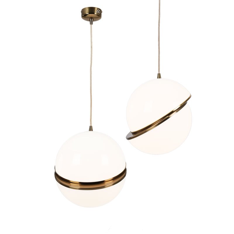 Modern Acrylic Round Balls Pendant Lights Globe Moon Suspension Hanging Lamp For Bedroom Living Room Home Lighting Fixtures 3