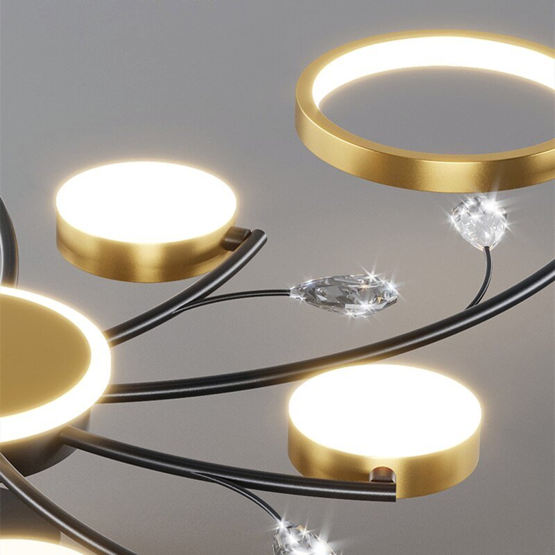 Modern Gold Ceiling Chandelier With Remote Control Living Room Bedroom Lustres Dining Room Ceiling Lamp Light 5