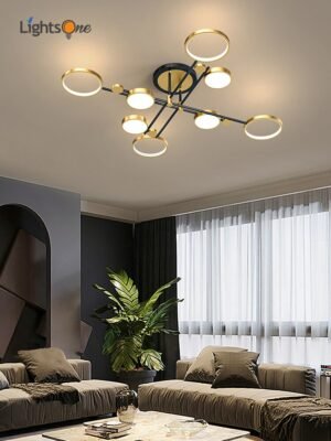 Modern minimalist living room lamp light luxury art Nordic restaurant chandelier 1