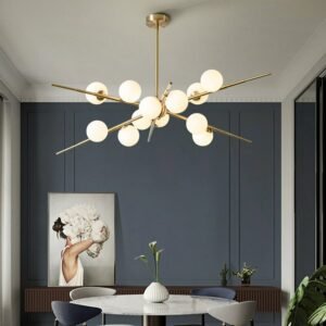 Nordic Living Room Chandelier Post-modern Simple G4 Pendant Lamp New Magic Bean Molecule Indoor Lighting Home Decor Hanging Lamp 1