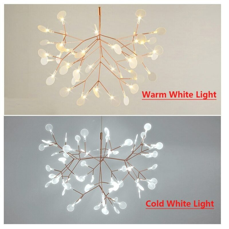 Nordic Tree Pendant Lamp Hanglight LED Chandelier for Hall Living Room Dinning Kitchen Ceiling Rattan Aesthetic Room Decorator 5