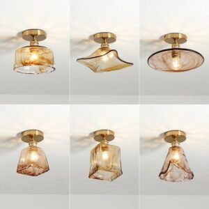 Nordic ceiling lights industry loft glass ceiling lamp Simplicity Cloakroom balcony hallway lamp Porch light 1