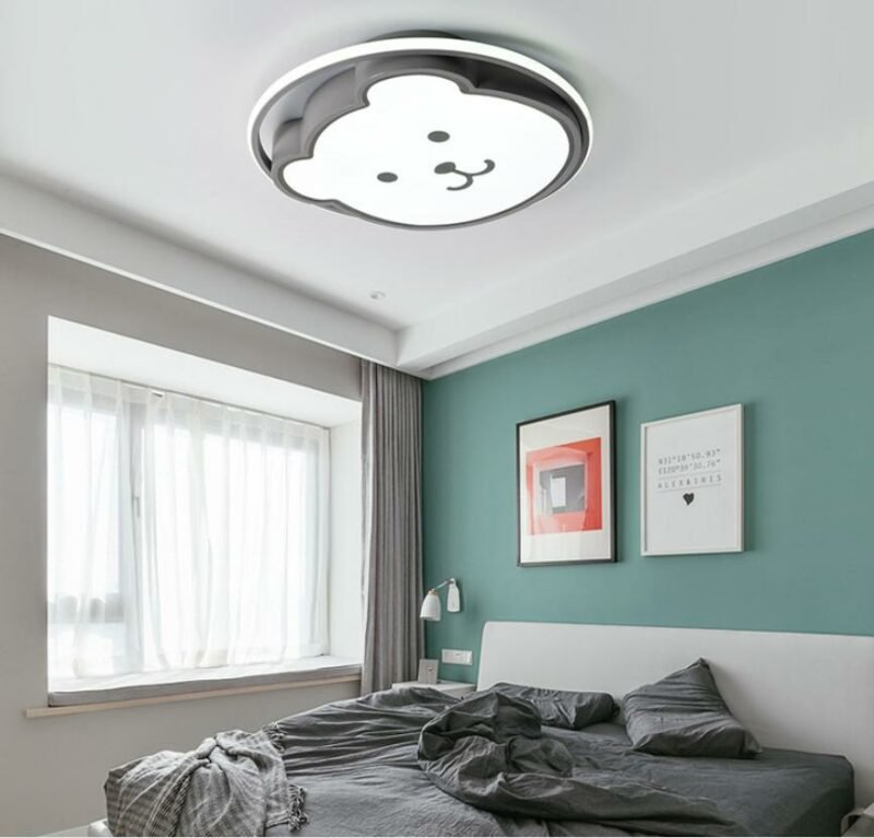 New  Cute Bunny  Ceiling Light For Living Room Home Led  Panel Light Lamp For Children's Room  Bedroom Light Fixture lampara dor 3