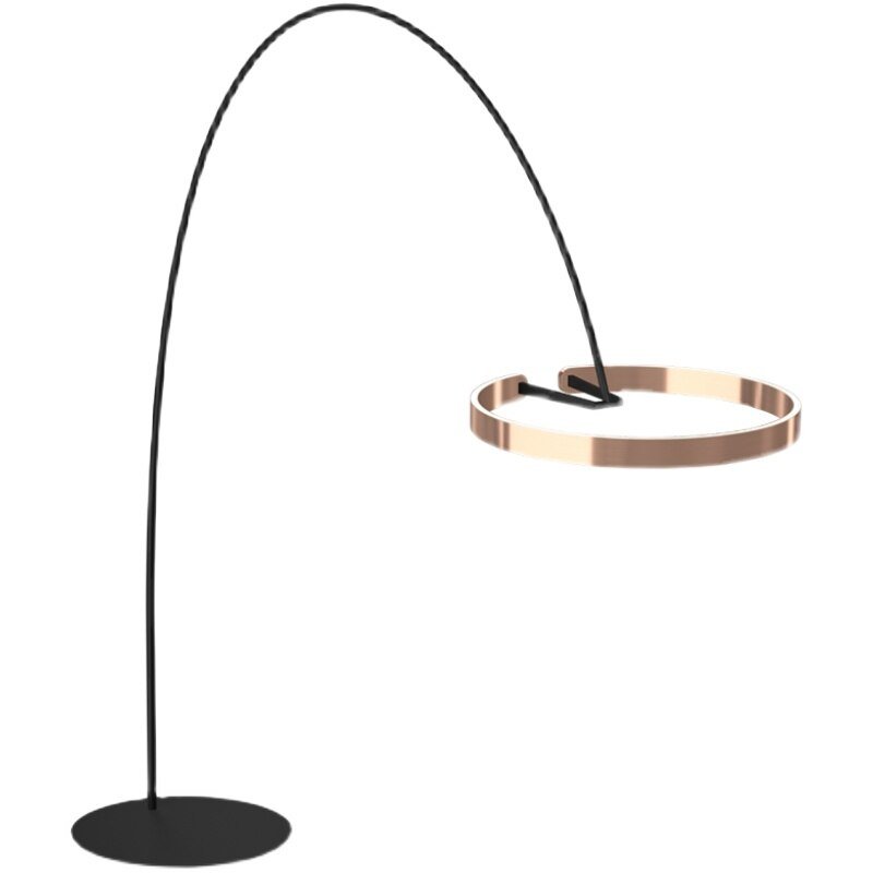 Modern minimalist ring vertical floor light living room study model room club fishing floor lamp 5