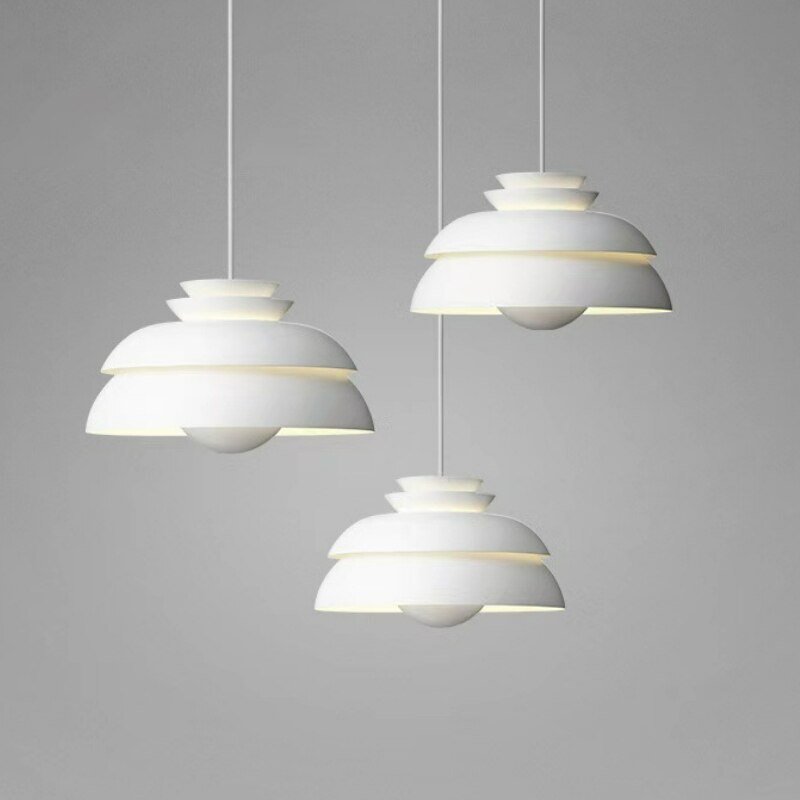 Denmark Designer Nordic Pendant Lamp Simple Minimalist Creative Bar Dinning Room White Round Chandelier Luminaire Suspensions 2