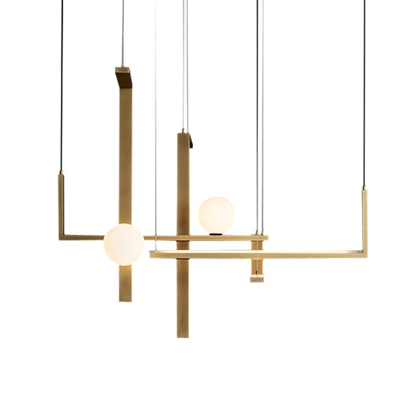 Glass Magic Beans Chandelier Nordic Geometric graphics Minimalist   For Living Room Dinning LED E14 Deco Designer Lamp 3