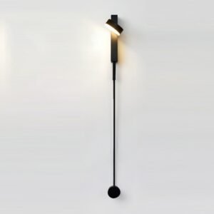 Modern Led Wall Lamps with Switch for Bedroom Bedside Black Rotation Loft Stair Aisle Indoor Lighting Home Decor Fixtures 1